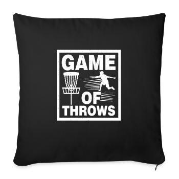 Disc Golf Gift Game of Throws Disc Golfer Gifts - Sofa pillowcase 17,3'' x 17,3'' (45 x 45 cm) - black - Front