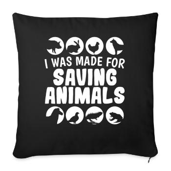 Vet Tech Saving Animals Veterinarian Gift - Sofa pillowcase 17,3'' x 17,3'' (45 x 45 cm) - black - Front