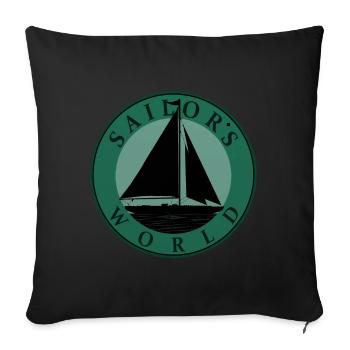 Segeln, Segelschiff, Anker, Geschenk, Shirt, Boot - Sofakissenbezug 45 x 45 cm - Schwarz - Vorne