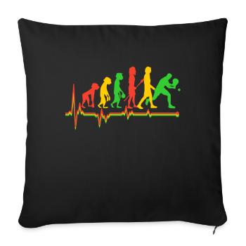 Ping Pong Gift Table Tennis Gift Ping Pong - Sofa pillowcase 17,3'' x 17,3'' (45 x 45 cm) - black - Front