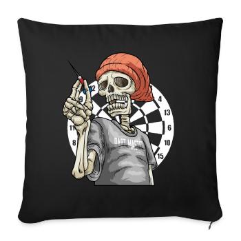 Jeu de fléchettes - Fléchettes costume d’équipe - Housse de coussin décorative 45 x 45 cm - noir - Devant
