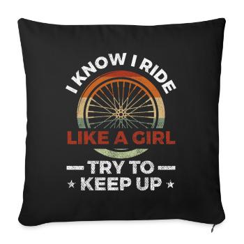 MTB and Mountain Bike Gifts - Sofa pillowcase 17,3'' x 17,3'' (45 x 45 cm) - black - Front
