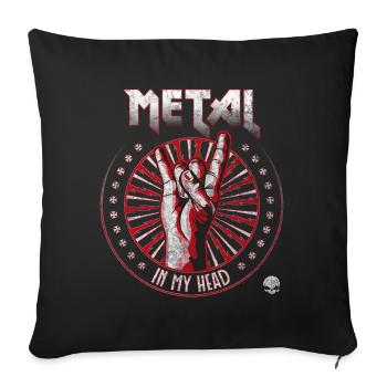 Metal In My Head - Housse de coussin décorative 45 x 45 cm - noir - Devant