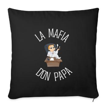 LA MAFIA DON PAPA idée cadeau humour - Housse de coussin décorative 45 x 45 cm - noir - Devant