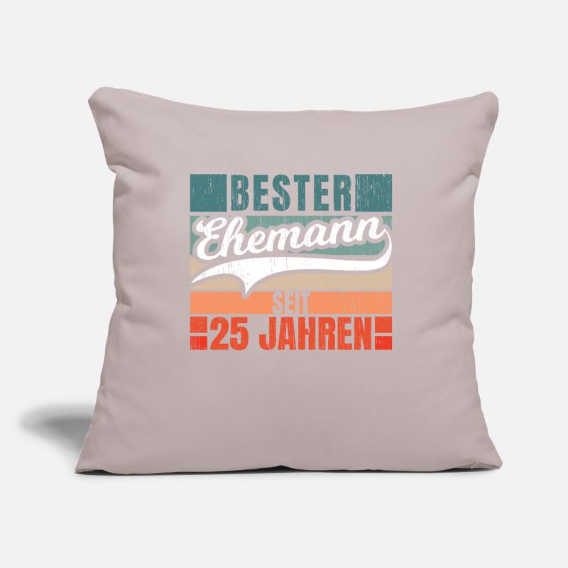 Silberhochzeit Ehemann 25 Jahre Ehe Geschenk Sofakissenbezug 45 x 45 cm