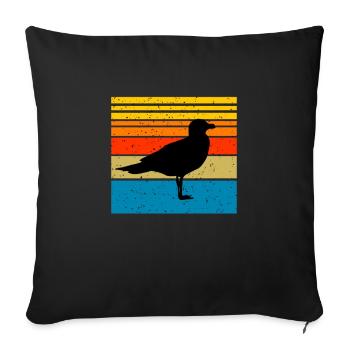 Seagull North Sea Sea Sea Coast Seagulls North Bird - Sofa pillowcase 17,3'' x 17,3'' (45 x 45 cm) - black - Front