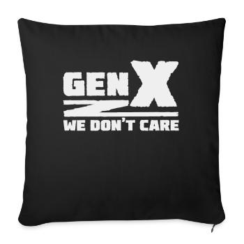 Génération X - Nous nous en moquons - Housse de coussin décorative 45 x 45 cm - noir - Devant