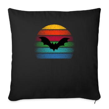 Chauve-souris vampire chauves-souris animal Bat nuit - Housse de coussin décorative 45 x 45 cm - noir - Devant