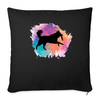 Border Collie Chien Collie Chiens Border animal de compagnie - Housse de coussin décorative 45 x 45 cm - noir - Devant