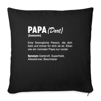 Dart Dad Dad Darts Darts Player Saying Father's Day - Sofa pillowcase 17,3'' x 17,3'' (45 x 45 cm) - black - Front