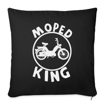 Moped König - Housse de coussin décorative 45 x 45 cm - noir - Devant