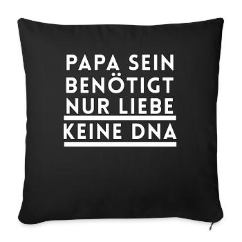 Lustige Bonus Papa Sprüche Stiefpapa Stiefvater - Sofakissenbezug 45 x 45 cm - Schwarz - Vorne