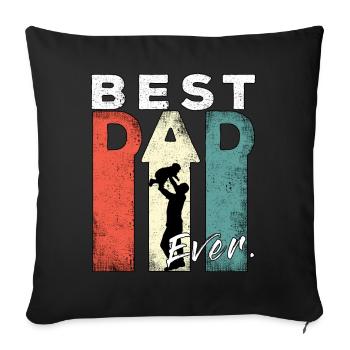 Best Dad Ever Retro Best Dad Expectant Dad - Sofa pillowcase 17,3'' x 17,3'' (45 x 45 cm) - black - Front