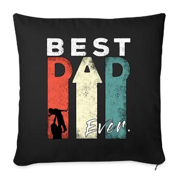 Best Dad Ever Retro Best Dad Expectant Dad - Sofa pillowcase 17,3'' x 17,3'' (45 x 45 cm) - black - Front