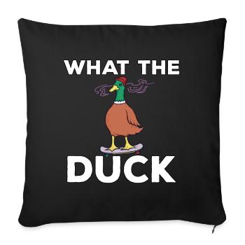J’aime les canards canards - Housse de coussin décorative 45 x 45 cm - noir - Devant