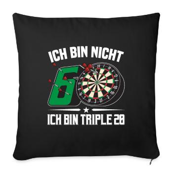 60. Geburtstag Darts Geschenk 60 Ehrentag Männer - Sofakissenbezug 45 x 45 cm - Schwarz - Vorne