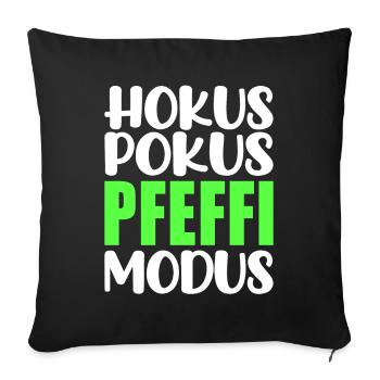 Junggesellenabschied Pfeffi Saufen Suff Vatertag - Sofakissenbezug 45 x 45 cm - Schwarz - Vorne