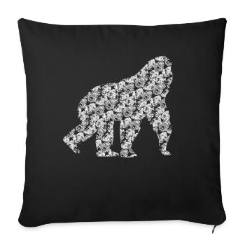 Gorillas Pattern Gorilla - Sofa pillowcase 17,3'' x 17,3'' (45 x 45 cm) - black - Front