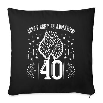 Club der alten Säcke 40 40. Geburtstagsgeschenk - Sofakissenbezug 45 x 45 cm - Schwarz - Vorne