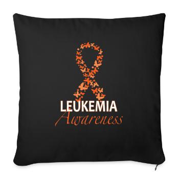 Leukemia Cancer Survivor Blood Cancer Awareness - Sofa pillowcase 17,3'' x 17,3'' (45 x 45 cm) - black - Front