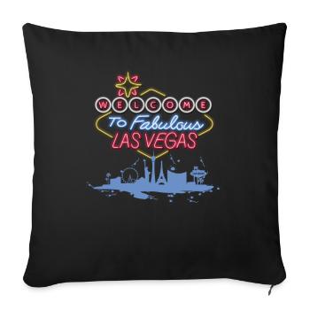 Bienvenue à Las Vegas Bouclier Nevada - Housse de coussin décorative 45 x 45 cm - noir - Devant
