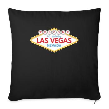 Bienvenue à Las Vegas Bouclier Nevada - Housse de coussin décorative 45 x 45 cm - noir - Devant