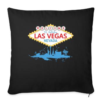 Bienvenue à Las Vegas Bouclier Nevada - Housse de coussin décorative 45 x 45 cm - noir - Devant