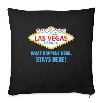 Bienvenue à Las Vegas Bouclier Nevada - Housse de coussin décorative 45 x 45 cm - noir - Devant