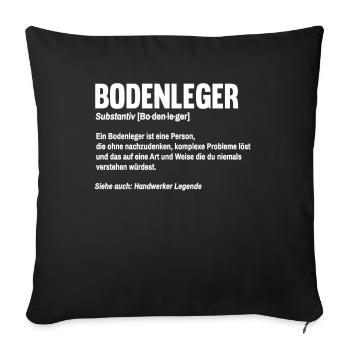 Bodenleger Definition Handwerker Fliesenleger - Sofakissenbezug 45 x 45 cm - Schwarz - Vorne