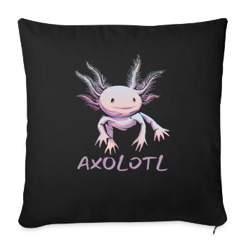 Axolotl Pet Lovers Gift - Sofa pillowcase 17,3'' x 17,3'' (45 x 45 cm) - black - Front