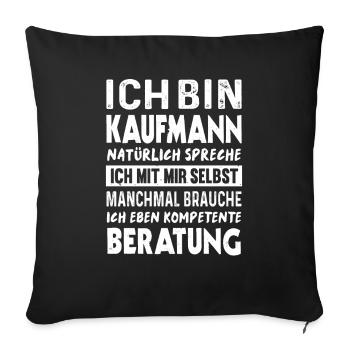 Kaufmann Kompetenz Einzelhandel Verkäufer - Sofakissenbezug 45 x 45 cm - Schwarz - Vorne