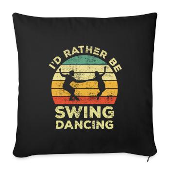 C'est marrant, je préfère la danse swing - Housse de coussin décorative 45 x 45 cm - noir - Devant