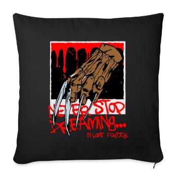 Never stop dreaming - bad dream - Sofa pillowcase 17,3'' x 17,3'' (45 x 45 cm) - black - Front