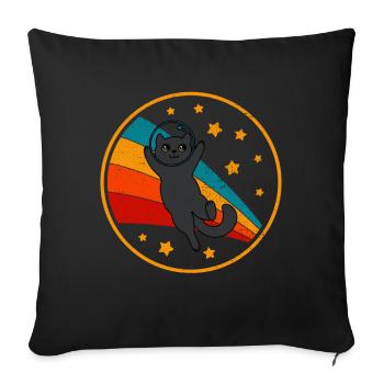 Bombay Cat Space Cat - Housse de coussin décorative 45 x 45 cm - noir - Devant