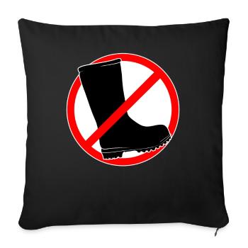 Rubber boots forbidden - gardening and gardening - Sofa pillowcase 17,3'' x 17,3'' (45 x 45 cm) - black - Front