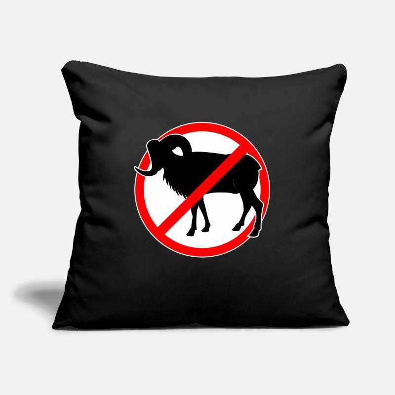 Chèvres ou mouflons interdits - chèvre Housse de coussin décorative 45 x 45 cm
