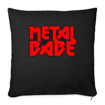 Metal Babe - Heavy Metal - Sofa pillowcase 17,3'' x 17,3'' (45 x 45 cm) - black - Front