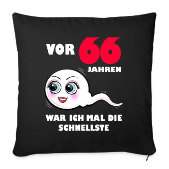 66 Geburtstag 66. Jubiläum 66. Ehrentag Geschenk - Sofakissenbezug 45 x 45 cm - Schwarz - Vorne