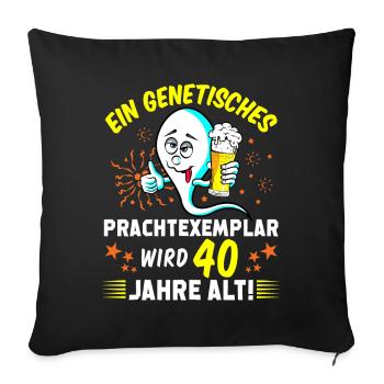 Vor 40 Jahren war ich mal der Schnellste Statement - Sofakissenbezug 45 x 45 cm - Schwarz - Vorne
