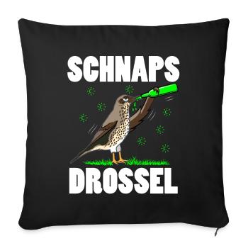 Lustige Vogelsprüche Vogelliebhaber Vogel Bier - Sofakissenbezug 45 x 45 cm - Schwarz - Vorne