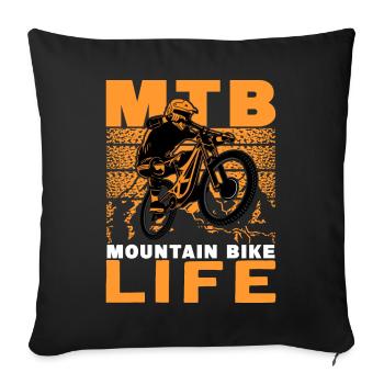 MTB Mountain Bike Life - Sofa pillowcase 17,3'' x 17,3'' (45 x 45 cm) - black - Front