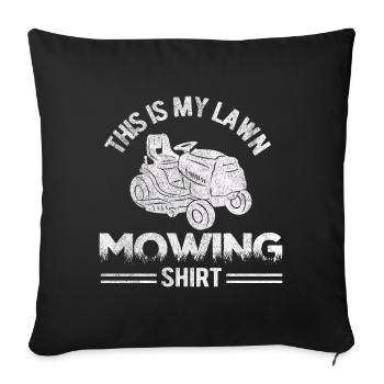Gardens Lawn Mowing Shirt Grass Mowing Lawn Retro - Sofa pillowcase 17,3'' x 17,3'' (45 x 45 cm) - black - Front