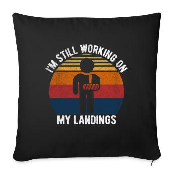 Gute Besserung Gebrochener Arm Verletzung Geschenk - Sofakissenbezug 45 x 45 cm - Schwarz - Vorne