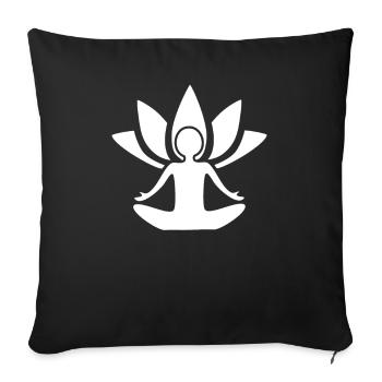 Namaste Yogi - Yoga - Housse de coussin décorative 45 x 45 cm - noir - Devant