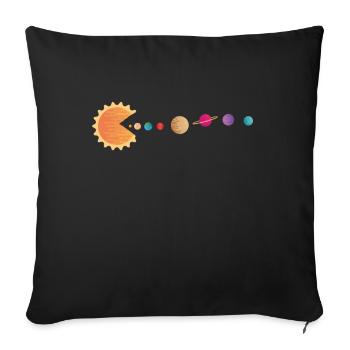 Funny Sun Planets Outer Space Galaxy Solar System - Sofa pillowcase 17,3'' x 17,3'' (45 x 45 cm) - black - Front
