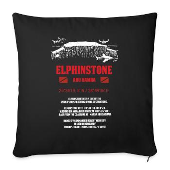 Egypt Red Sea Elphinstone Diving Gift - Sofa pillowcase 17,3'' x 17,3'' (45 x 45 cm) - black - Front