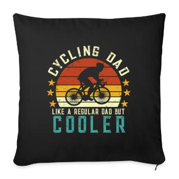 Cycling Dad Like A Regular Dad But Cool Road Bike - Sofa pillowcase 17,3'' x 17,3'' (45 x 45 cm) - black - Front