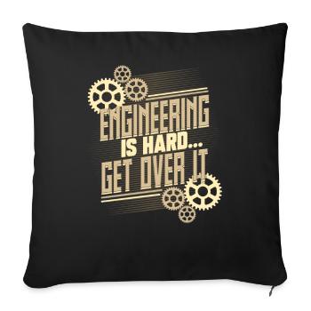 L’ingénierie des cadeaux d’ingénieur a du mal à s’en remettre - Housse de coussin décorative 45 x 45 cm - noir - Devant