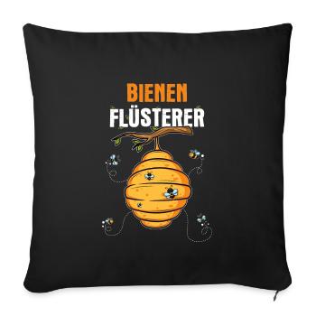 Lustiges Bienenzüchter Imker Bienen Flüsterer - Sofakissenbezug 45 x 45 cm - Schwarz - Vorne