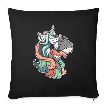 Unicorn Unicorn I'm not crazy - Sofa pillowcase 17,3'' x 17,3'' (45 x 45 cm) - black - Front
